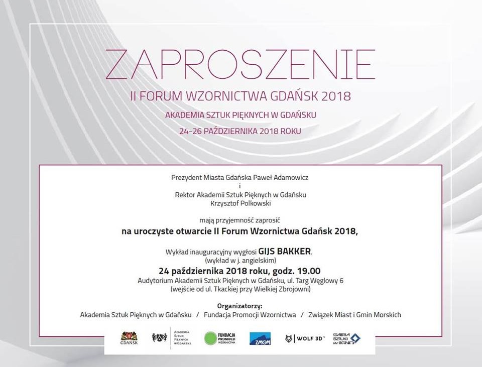 Zaproszenie na II Forum Wzornictwa Gdańsk 2018